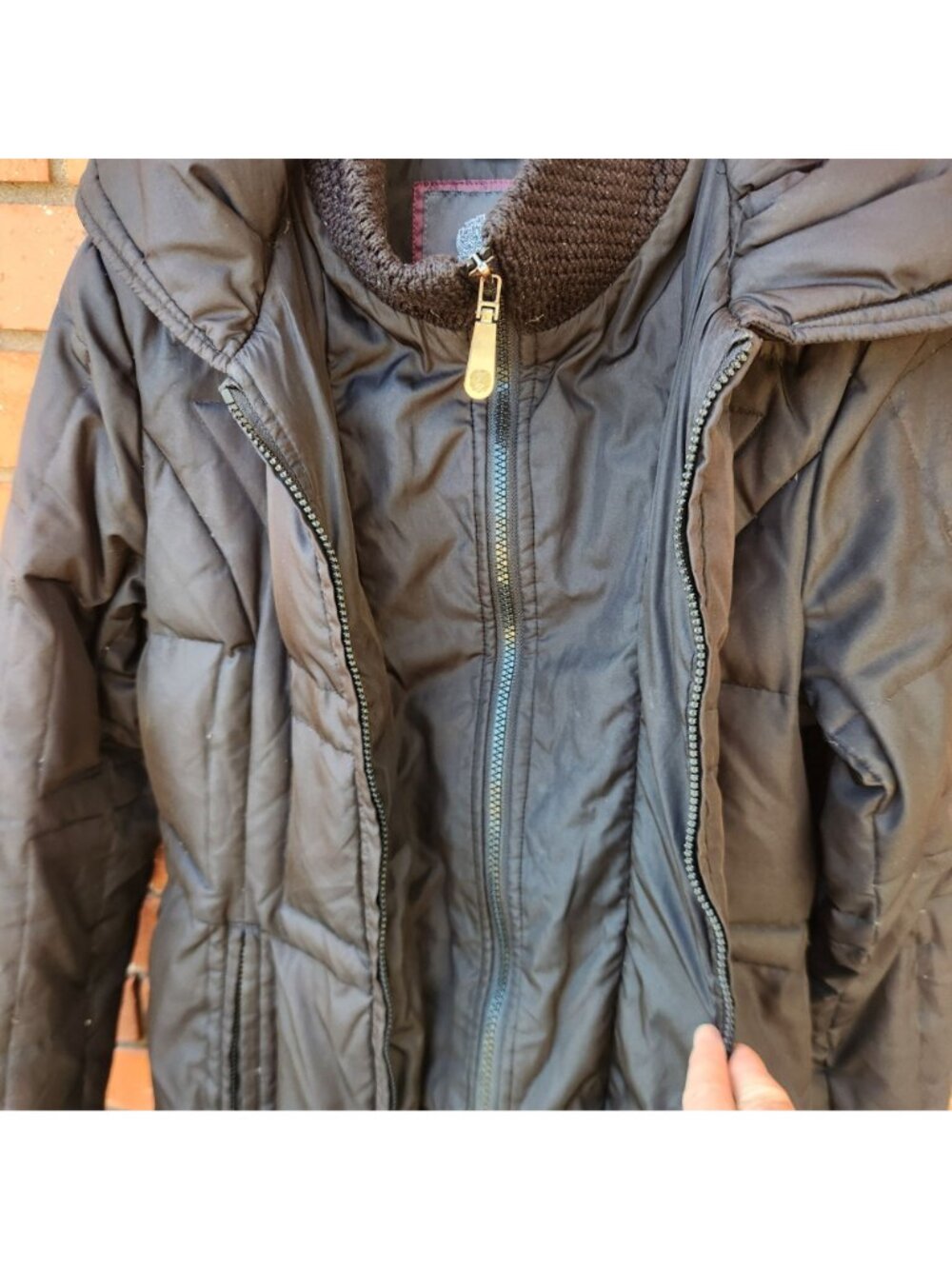 Vince Camuto Women's Black Quilted Hooded Puffer Coat Size Small - Picture 3 of 9